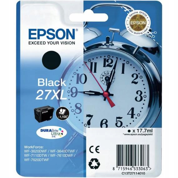 

Tusz org. Epson 27XL Black T2711 WF7610 WF7620