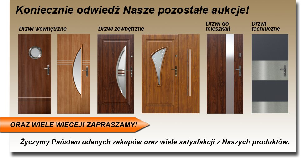 POLSKIE DRZWI ZEWNĘTRZNE METALOWE LAK ALU 2 TANIO! Szerokość drzwi 90 cm