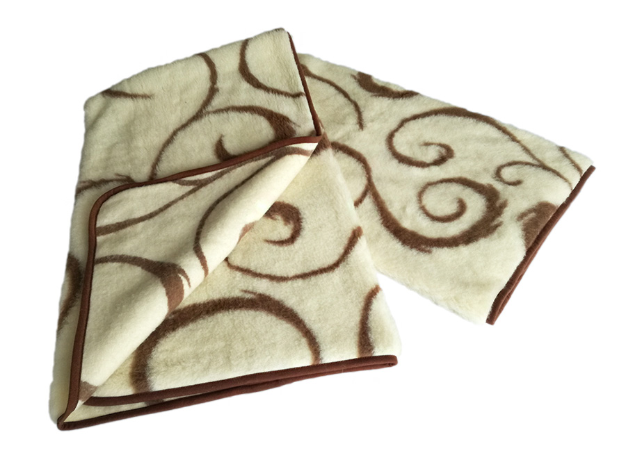 KOC WEŁNIANY 140x100 MERYNOS AUSTRALIJSKI BROWN Długość 140 cm