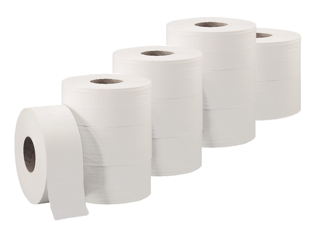 

12 Rolek Jumbo Papier toaletowy biały Celuloza