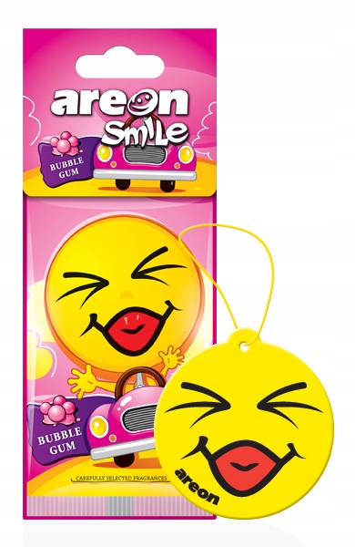 

Areon Smile zapach zawieszka samochodowa Buble Gum