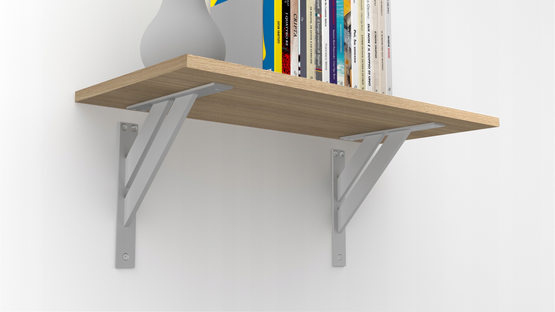 2 Ks Podpěrka Konzole Na Polici 240 MM Alu Pod Polici