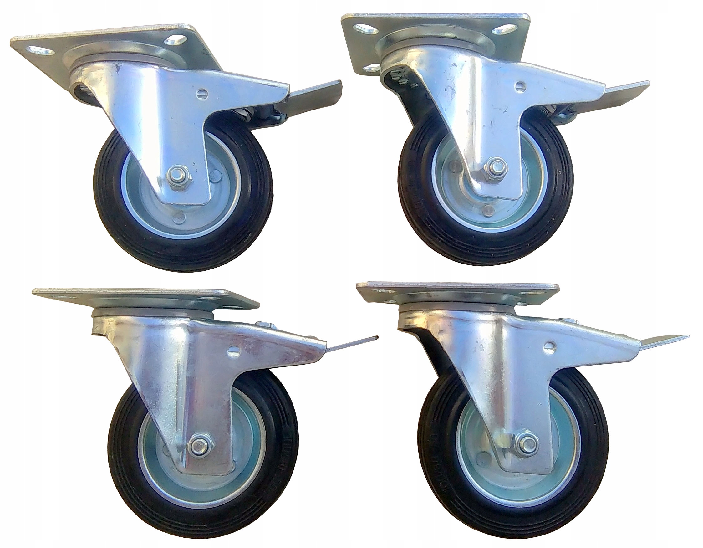 Kolečko 100 mm kolečka brzda sada 4 ks