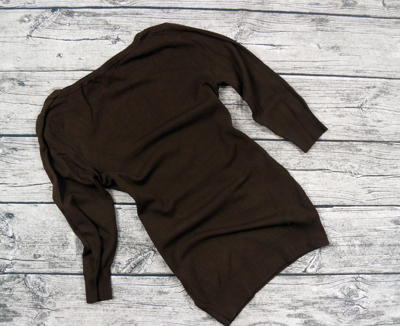 BERSHKA KLASYCZNY SWETER SWETEREK RĘKAW 3/4 BRĄZ M Rozmiar 38