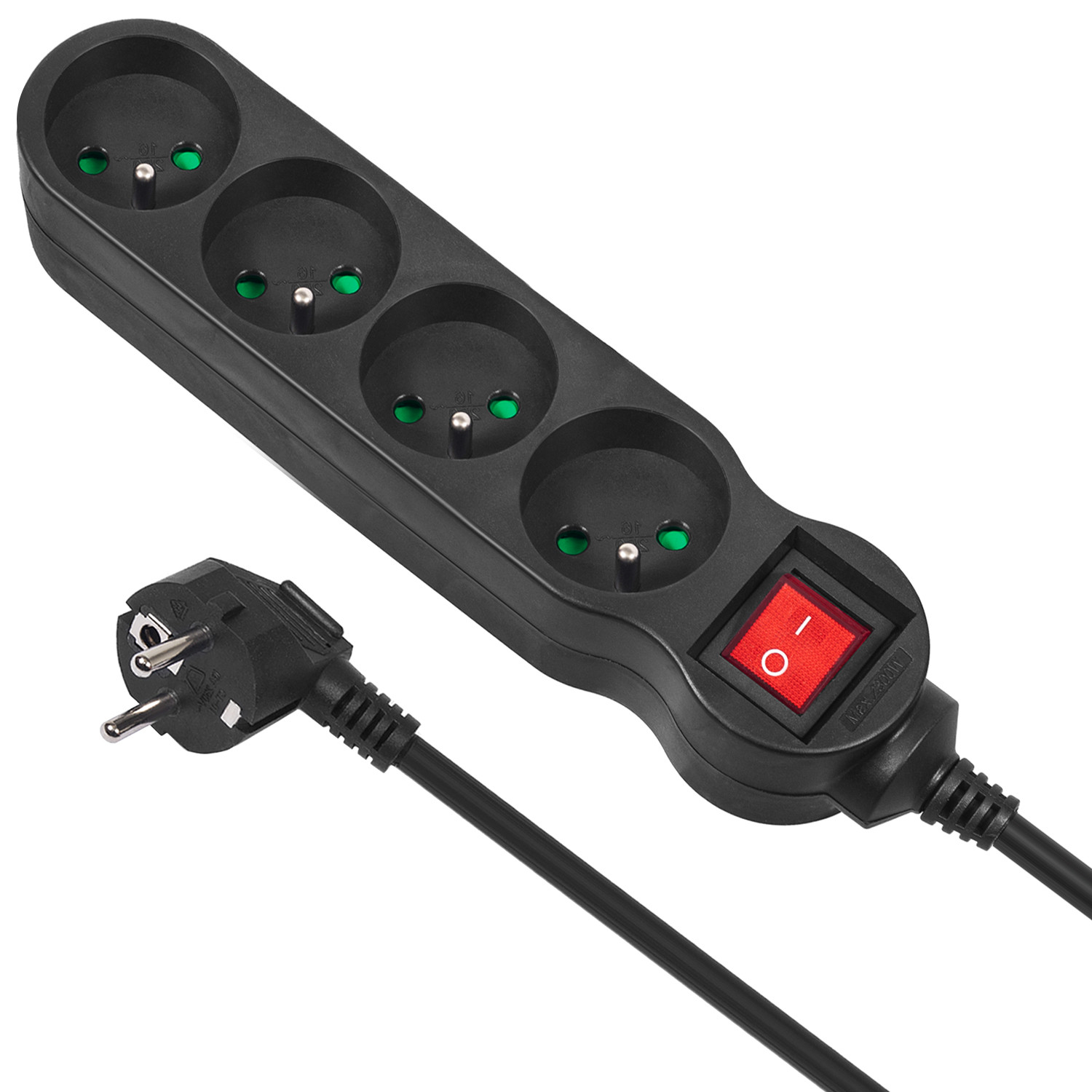 

Listwa Zasilająca Przedłużacz 4 Gniazda 3m 2300W