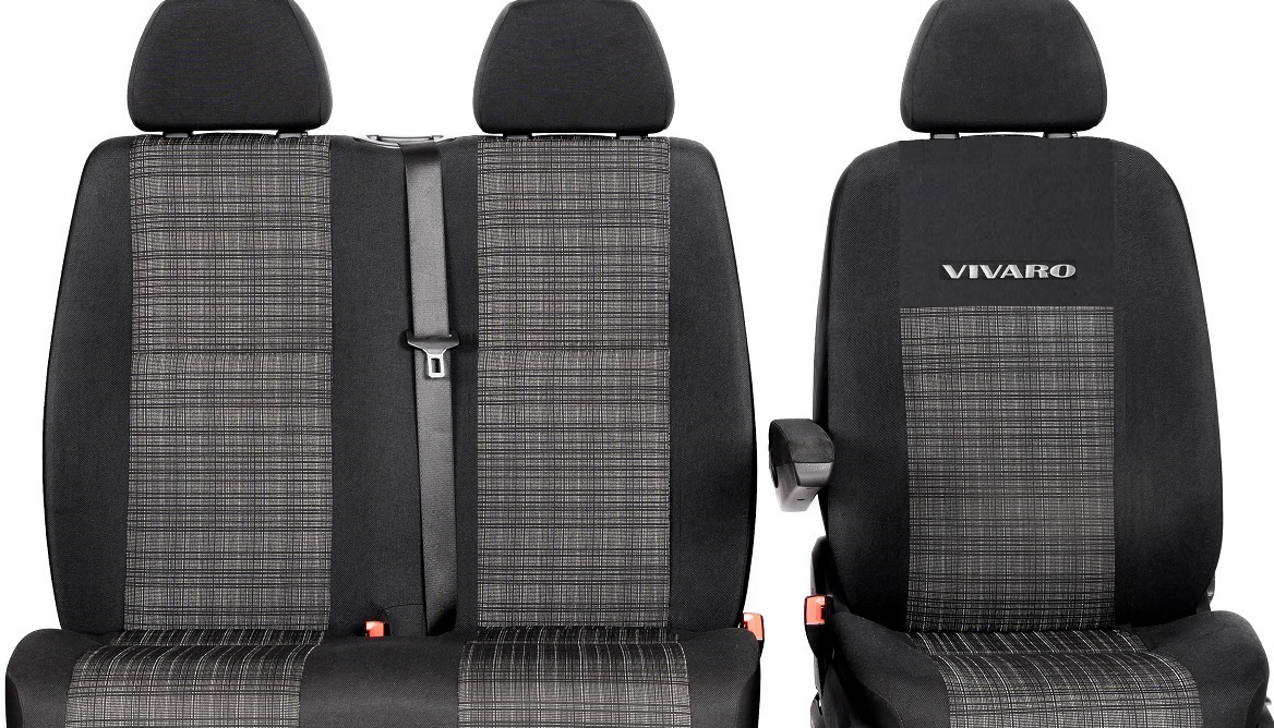 Pokrowiec LOGO POKROWCE czarny dedykowany Opel Vivaro Renault Trafic