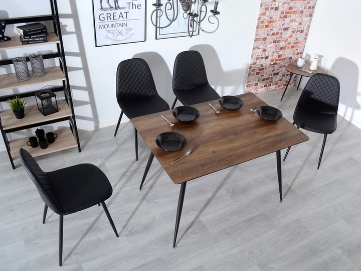 MAŁY LEKKI STÓŁ NA 4 NOGACH ONEKA ORZECH VINTAGE Materiał płyta MDF