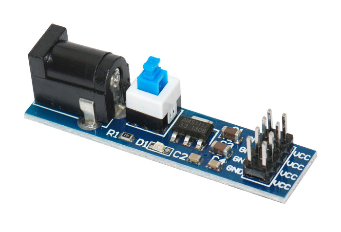 

AMS1117 moduł zasilania 5V, gniazdo, włącznik, Led