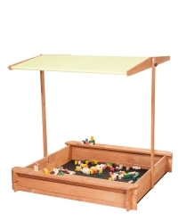 SOLID wooden sandbox TOP BOTTOM CERTIFICATE great as a gift for children Hero Inny