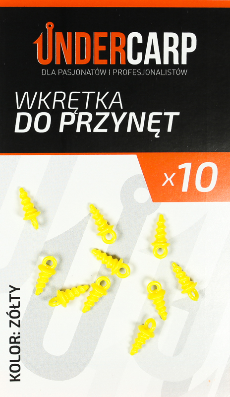 Undercarp Wkrętka do przynęt żółta 10 szt.