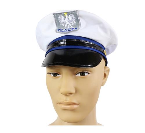CZAPKA POLICJANTA Z PAGONAMI POLICJA KARNAWAŁ POLICJANT Marka GoDan