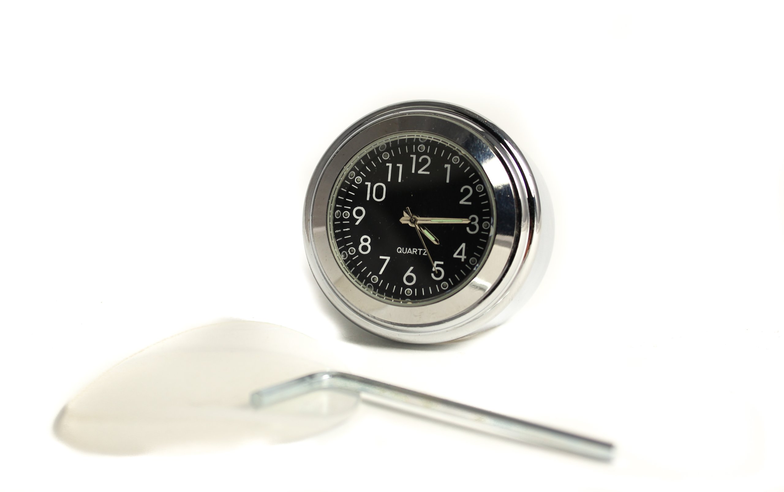 CHROM CHROMOWANY ZEGAREK NA KIEROWNICĘ MOTOCYKLOWY Producent inny