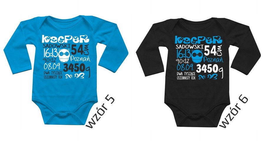BODY Z TWOIM NADRUKIEM MERTYCZKA CHRZEST PREZENT74 Rękaw długi rękaw