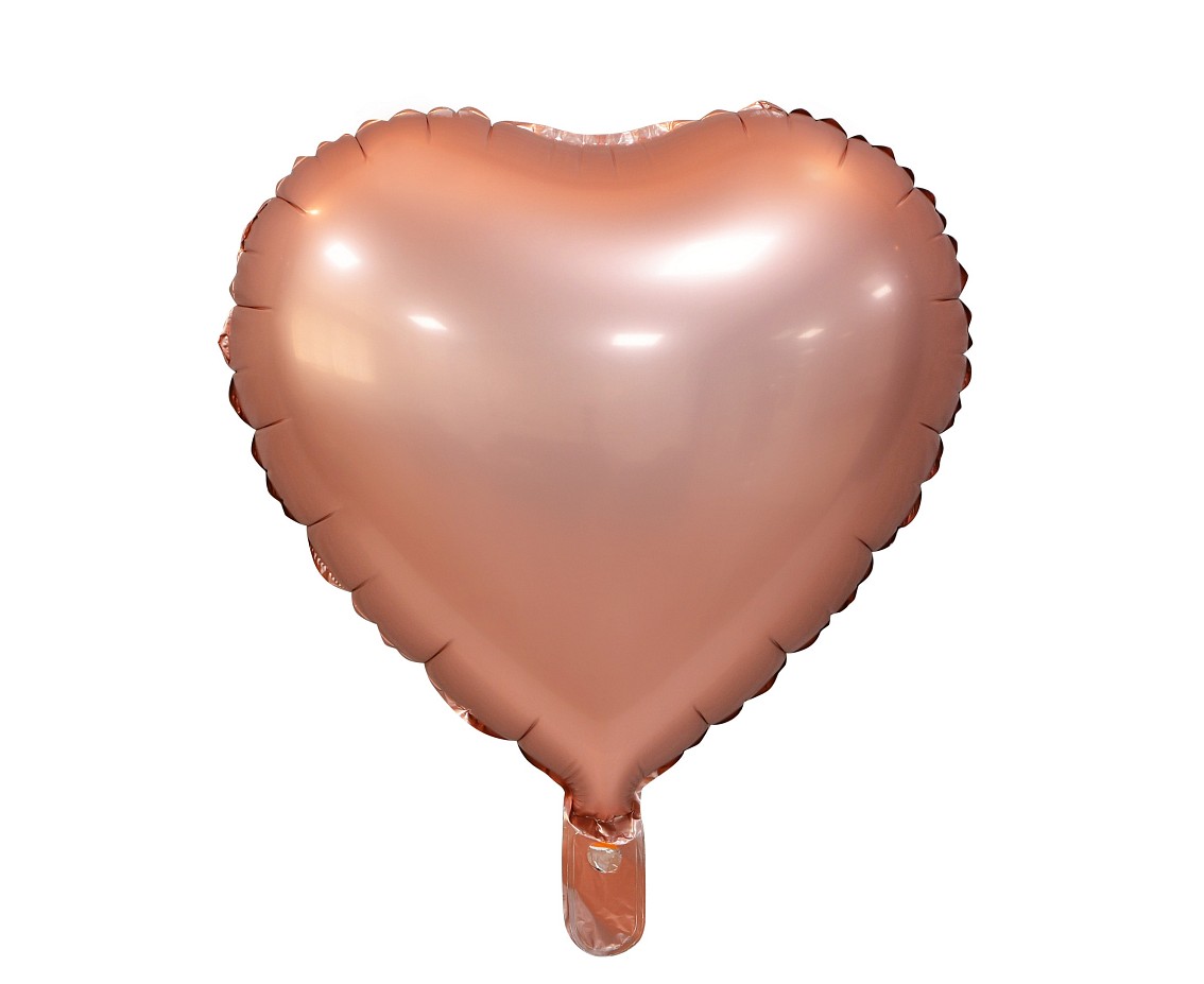 

Balon Foliowy Różowe Złoto Serce Matowe 45cm