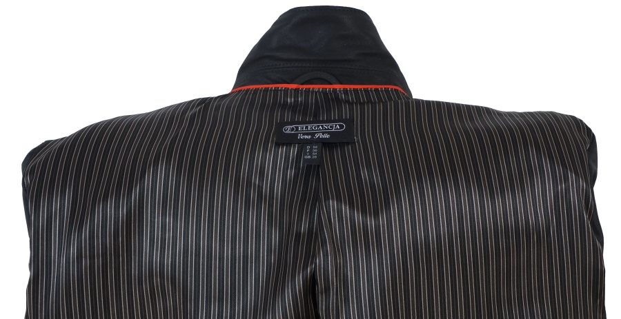 SKÓRZANA Marynarka MĘSKA 56 ELEGANCKA Czarna NOWA Rodzaj jednorzędowy