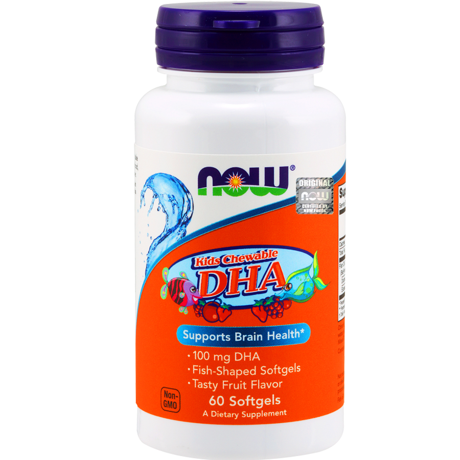 NOW Kwasy DHA dla Dzieci 100mg 60 kapsułek 10828443417 Allegro.pl