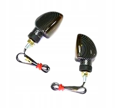 Směrovky Mini 2ks M8 Carbon Kouřové Sklo