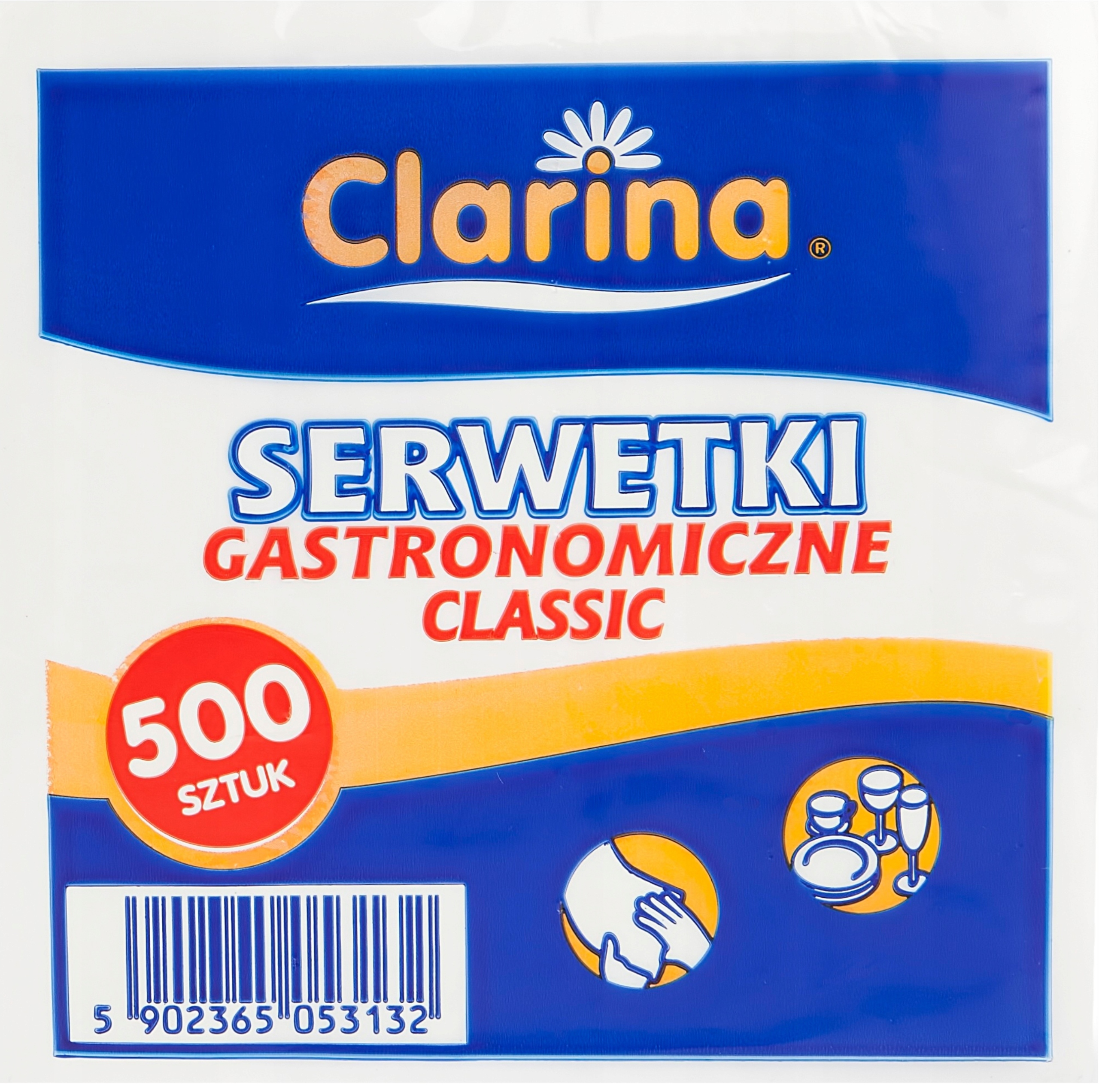 

Serwetki gastronomiczne papierowe białe 500szt