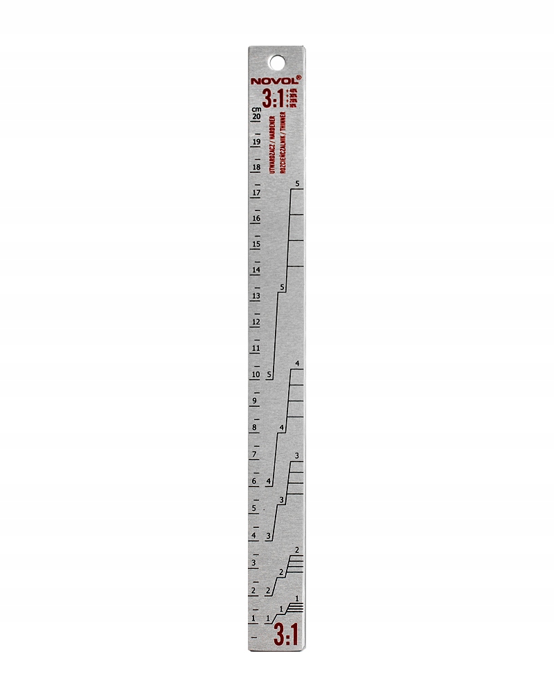 

Novol listwa pomiarowa aluminiowa 2:1 3:1 23cm
