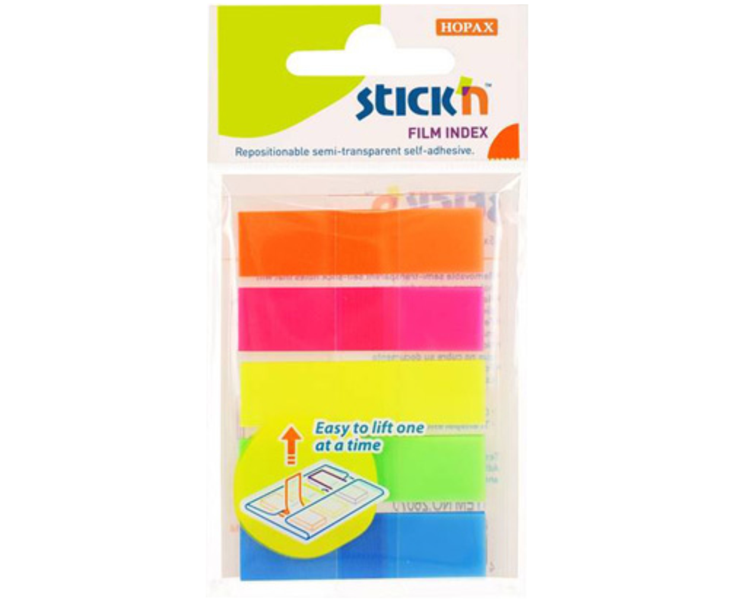 

Zakładki indeksujące stick'n 45x12 5kol neon typ Z