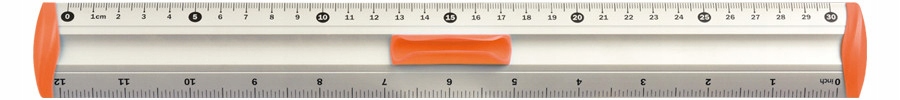 

Linijka aluminiowa 30cm Tetis BL040 pomarańczowa