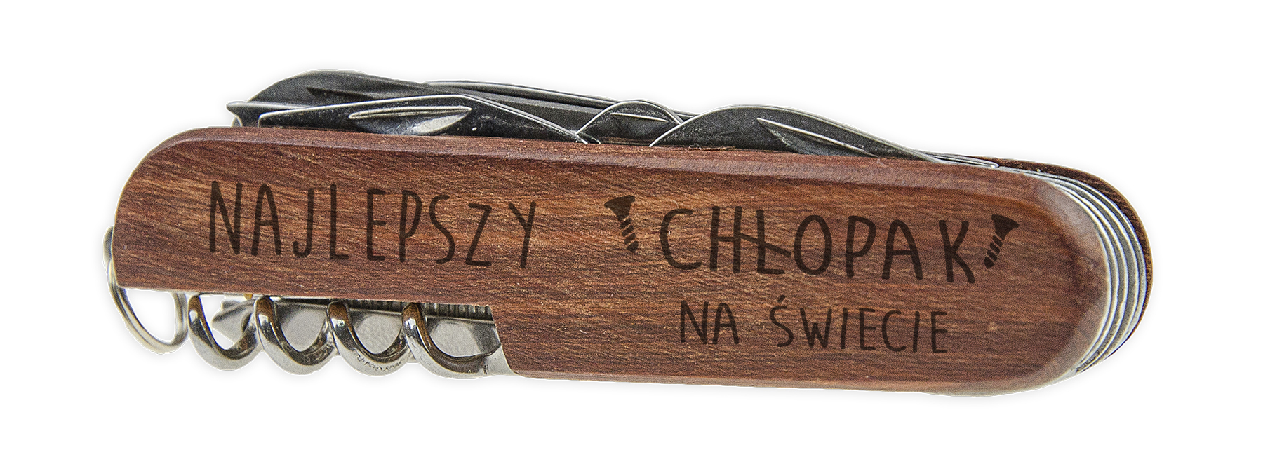 SCYZORYK MULTITOOL Z IMIENIEM NA DZIEŃ CHŁOPAKA PREZENT Z GRAWEREM Model SCYZORYK DLA CHŁOPAKA