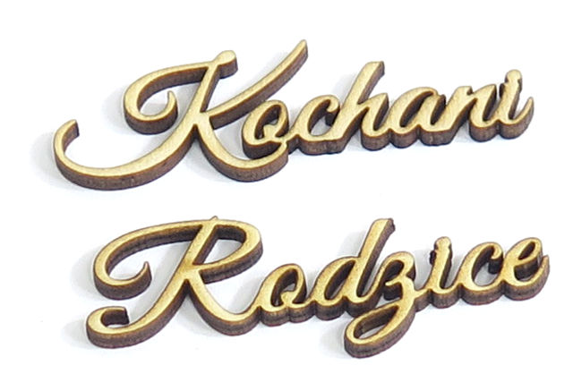 

Napis Dekor Decoupage Sklejka Kochani Rodzice RY67