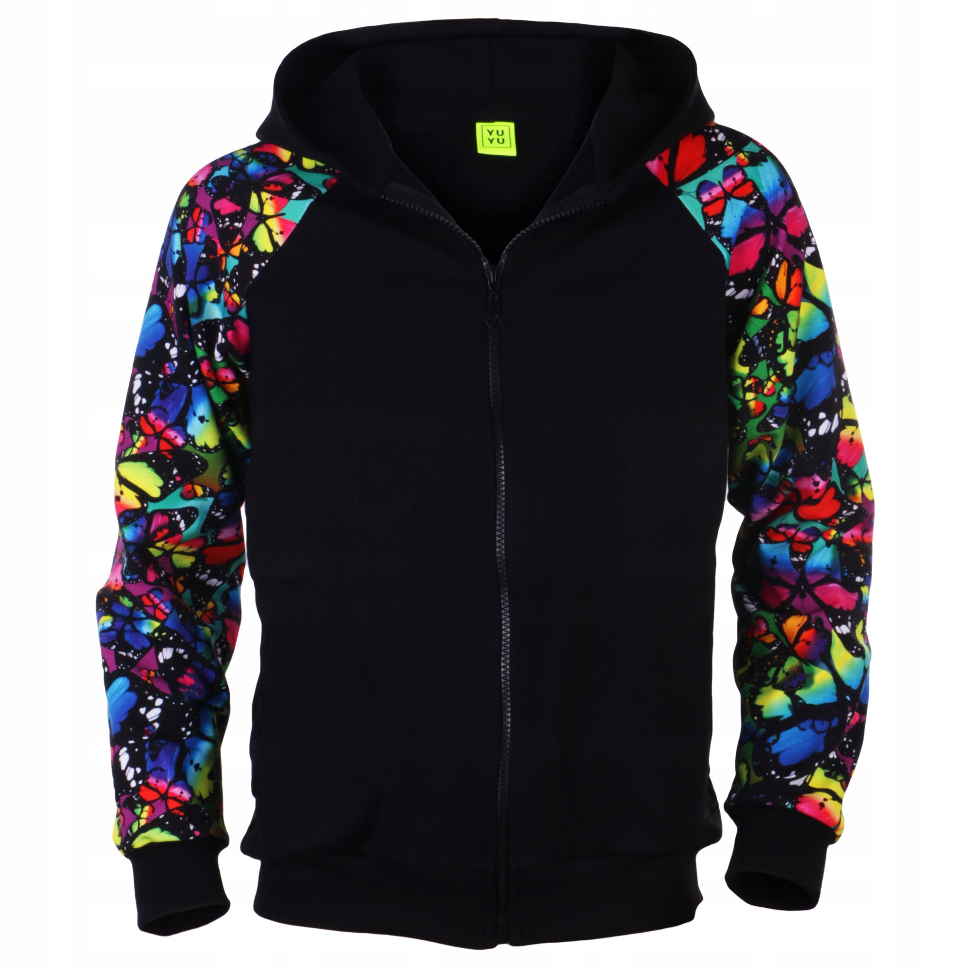 

Bluza Z Kapturem Czarna + Rękawy Motyle XXL