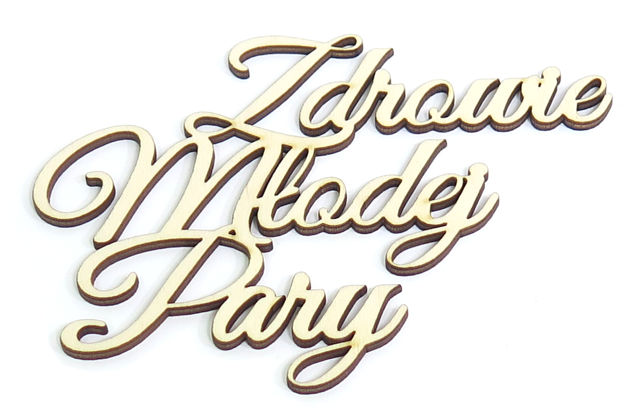 

Ozdoba Na Ślub Zdrowie Młodej Pary Decoupage VO99