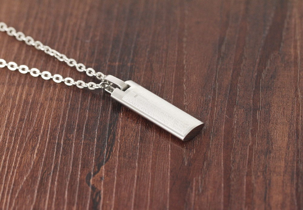 ZAWIESZKA Z MODLITWĄ OJCZE NASZ (HISZ.) + GRAWER Materiał stal