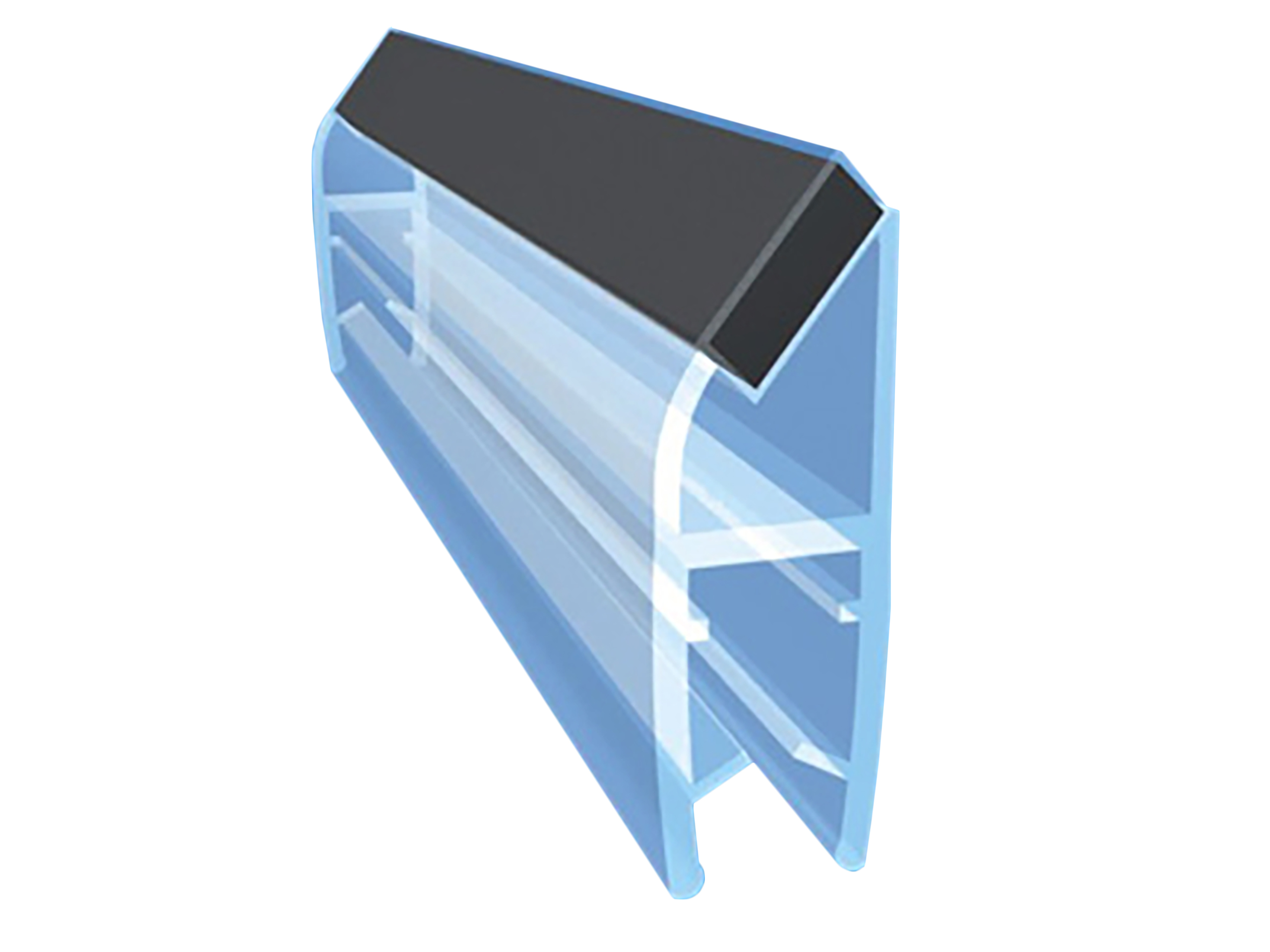 U7 USZCZELKA MAGNETYCZNA DO KABINY PRYSZNICOWEJ DO DRZWI Z MAGNESEM 4-6MM Typ uszczelnianie