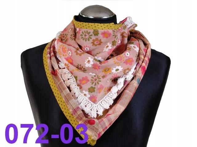 CHUSTA APASZKA Z APLIKACJAMI - RÓŻNE WZORY 072-03