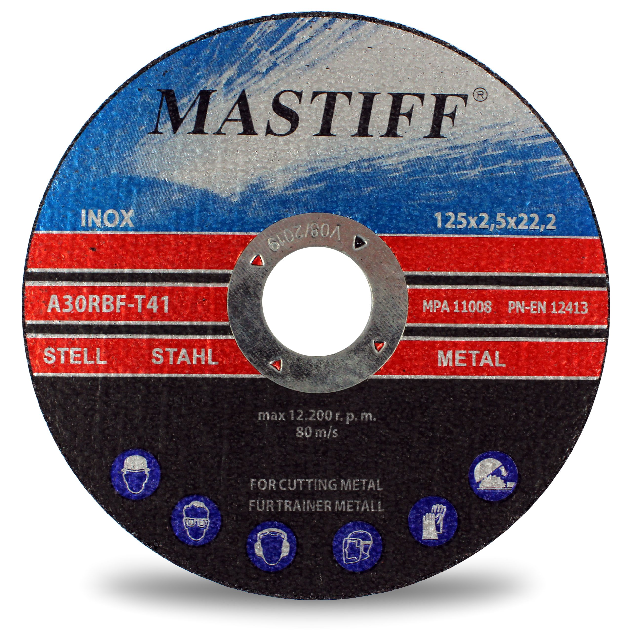 

Tarcza Cięcia Metalu inox 125 x 2,5 x 22,2 Mastiff