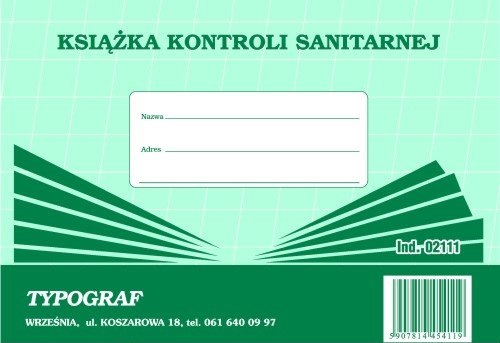 

Książka kontroli sanitarnej A5 Typograf 02111