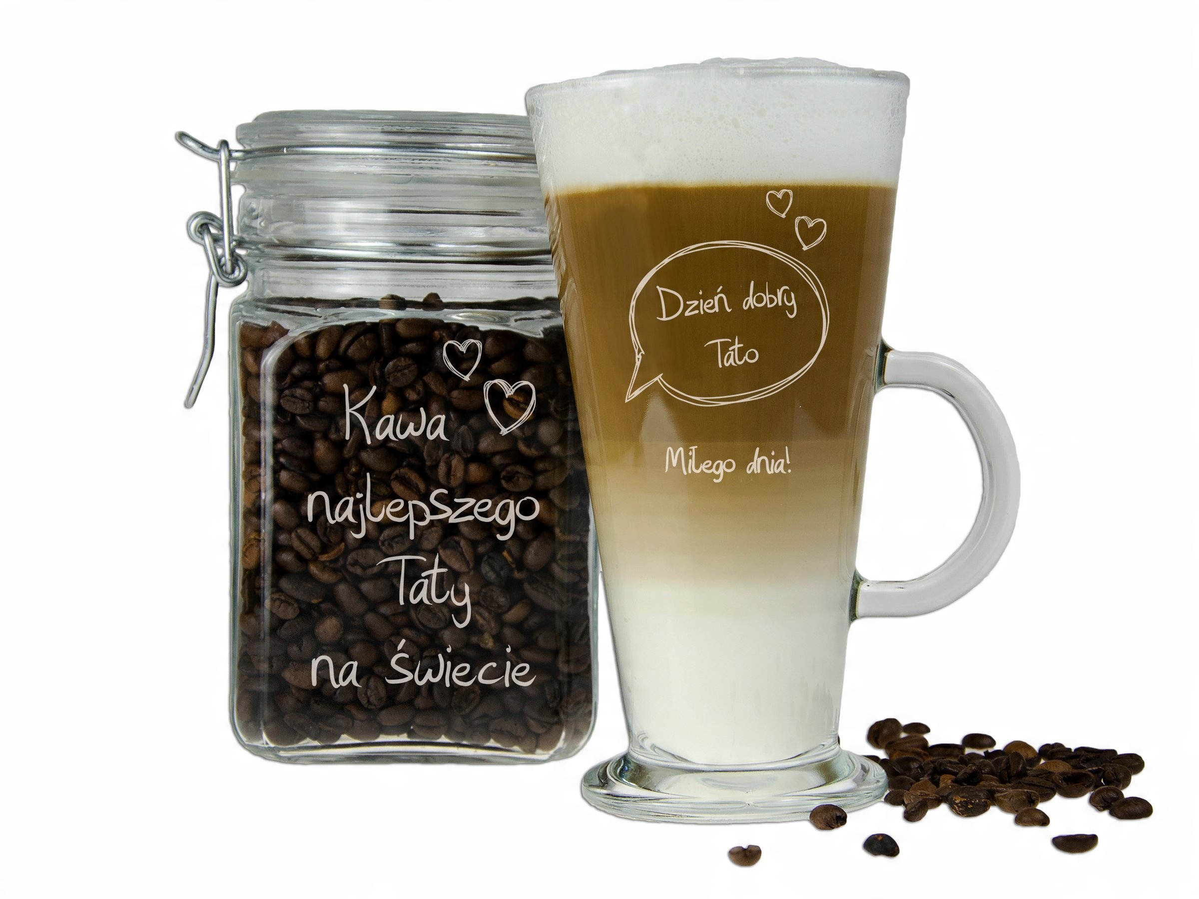 

Zestaw Na Kawę Słoik + Szklanka Latte Dla Taty