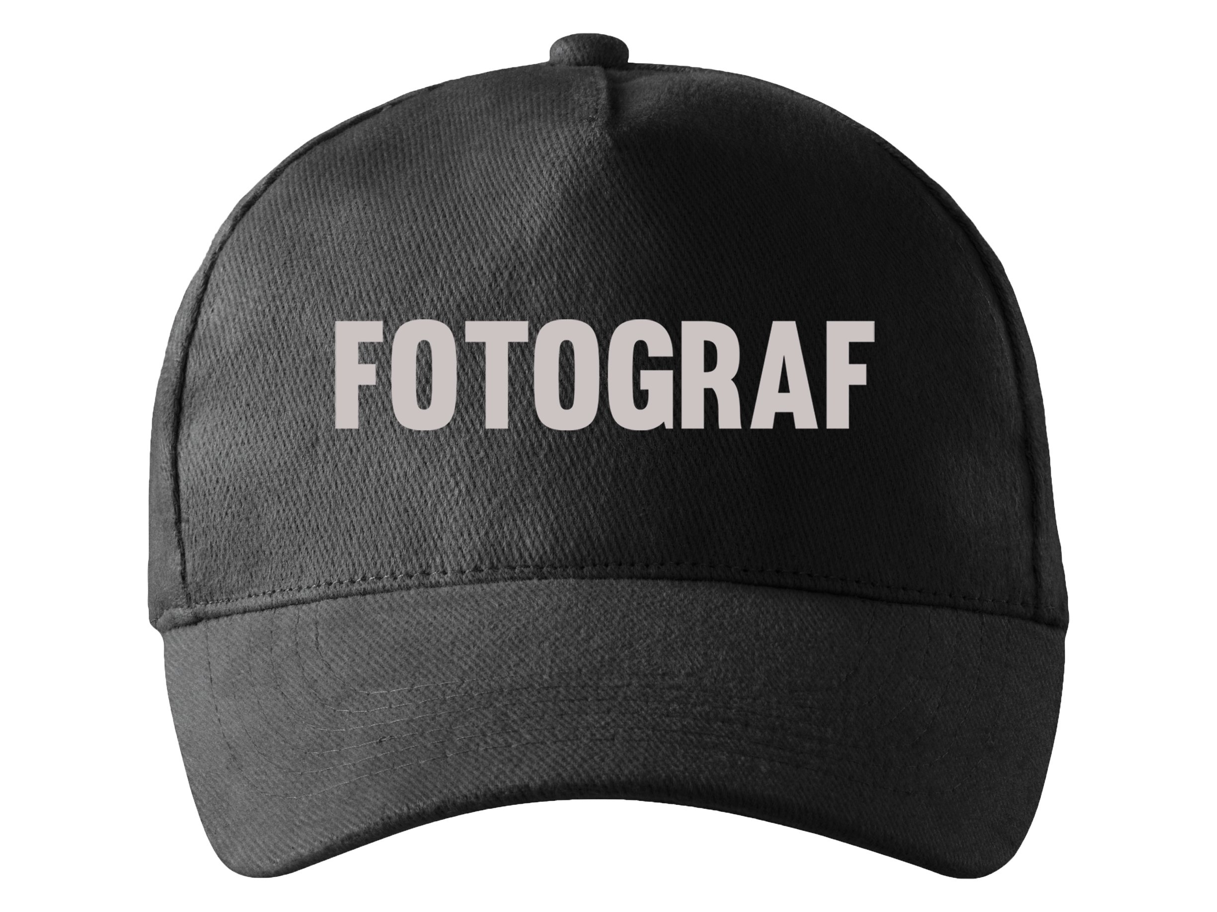 

Czarna Czapka Z Daszkiem Odblaskowy Napis Fotograf