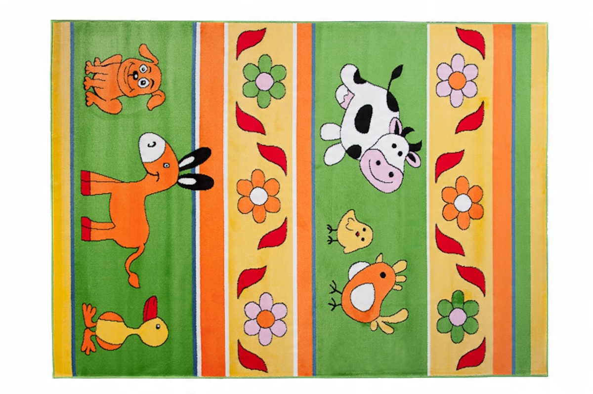 

Dywan Fun Kids 80x150 Dzieci Pies Krówka Kurka 8g