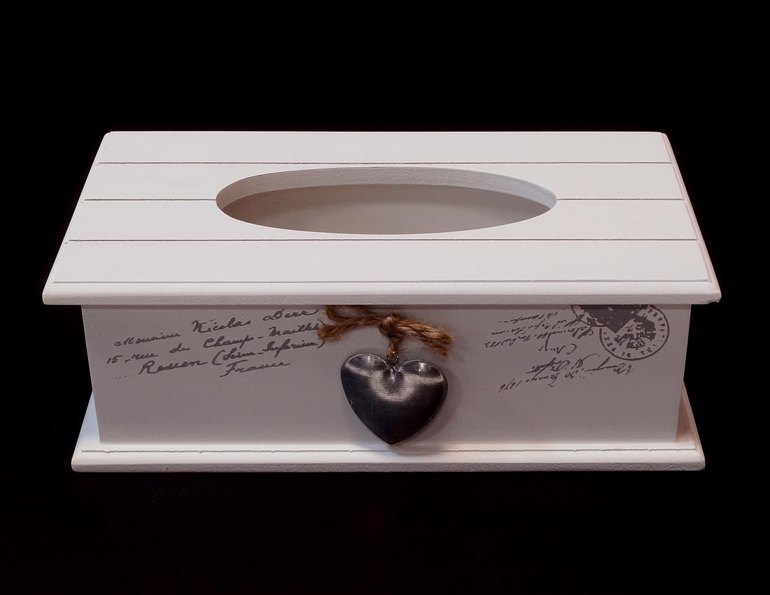 Pojemnik na serwetki serwetnik biały LOFT 2 GAT Materiał drewno