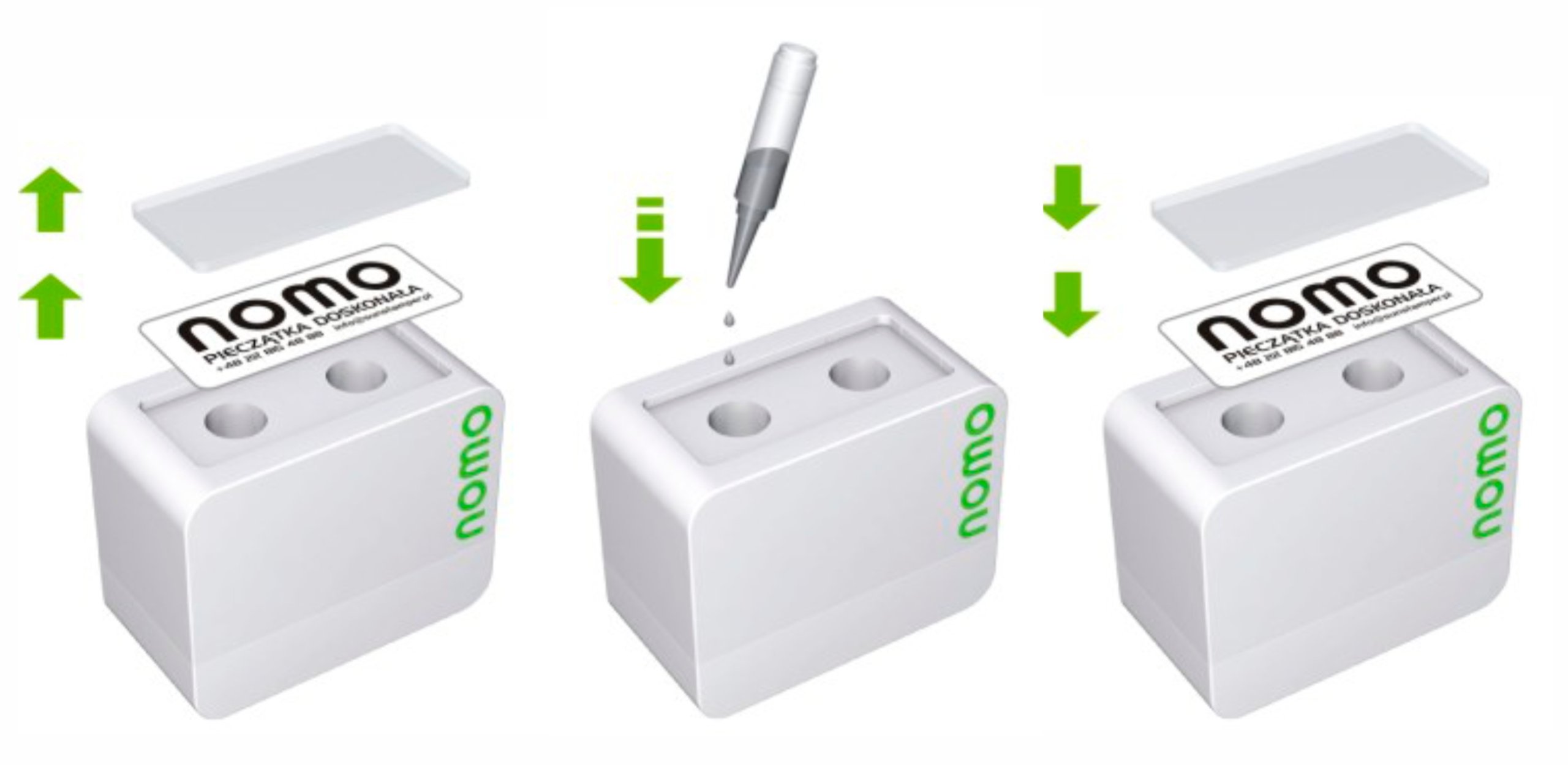 Pieczątka Modico Nomo 2 1/2 różowa 5 wersów flash Marka Modico