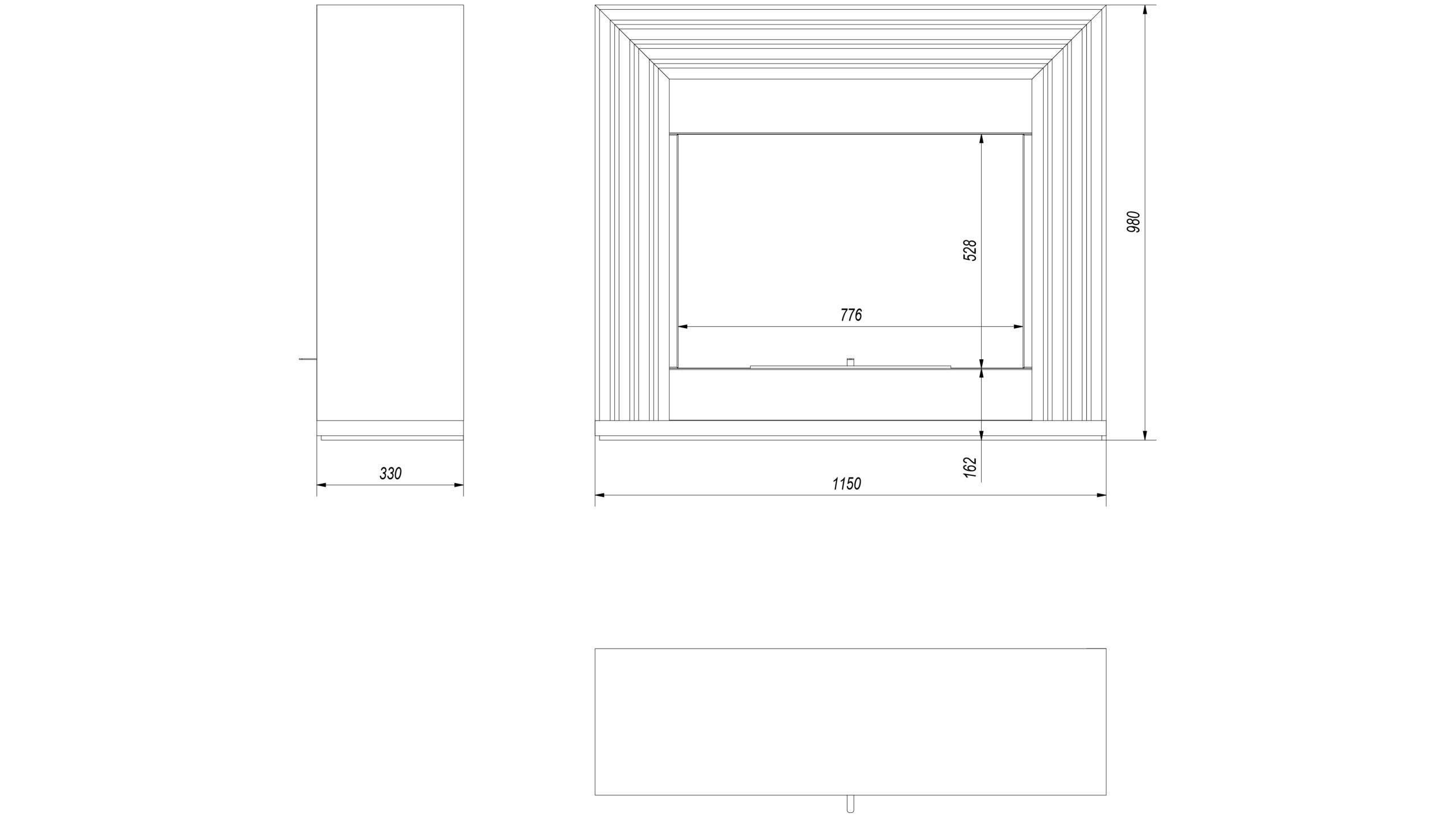 Biokominek bezdymny PLANET wolnostojący + Kamyki Rodzaj portalowy