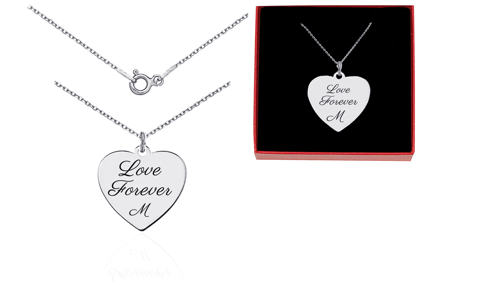 

Naszyjnik Serce Serduszko Srebro Grawer Łańcuszek