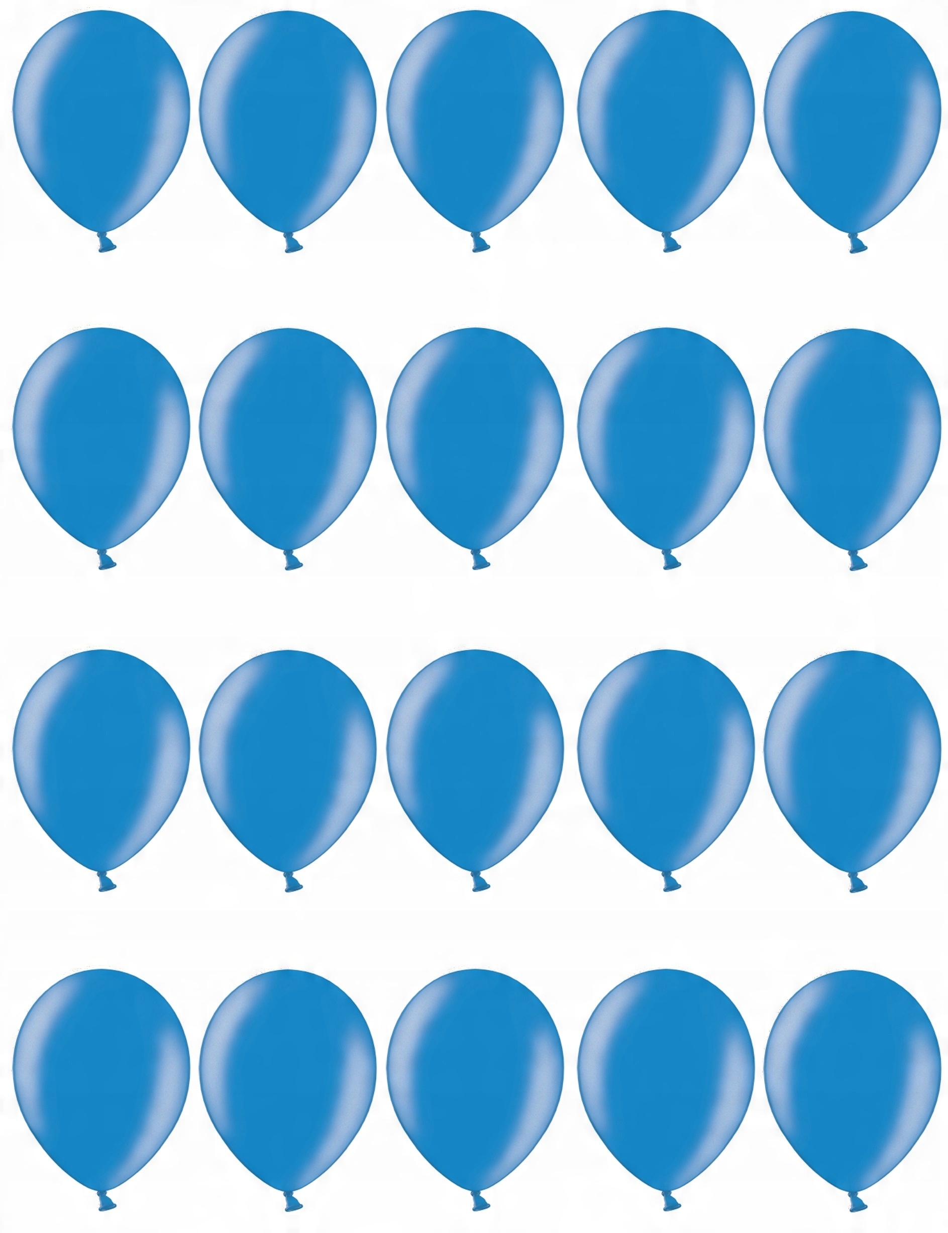 

Balony Niebieskie 25cm Metaliczne 20szt. na ślub