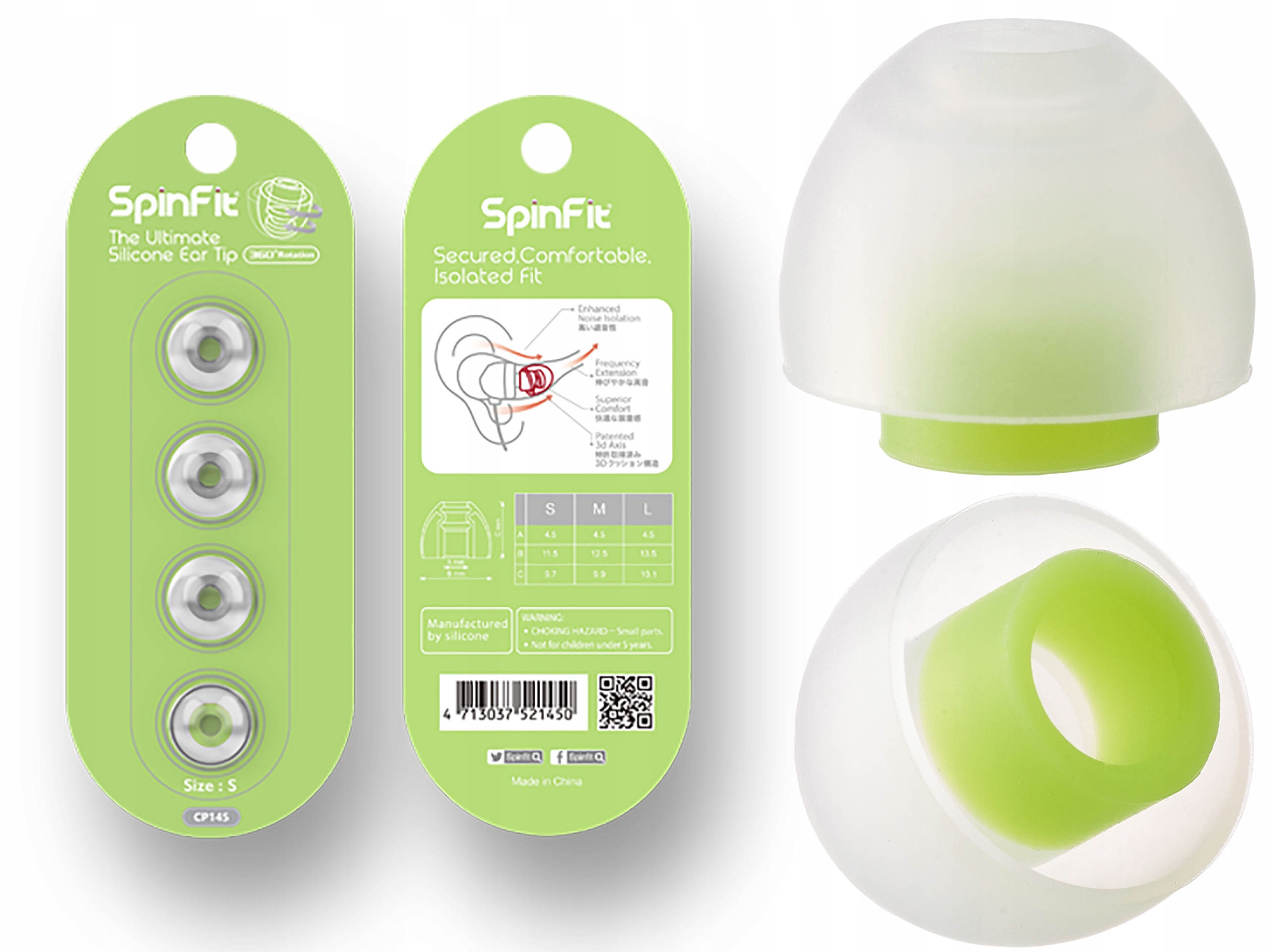 

SpinFit CP145-S Profesjonalne Nakładki 2 Pary