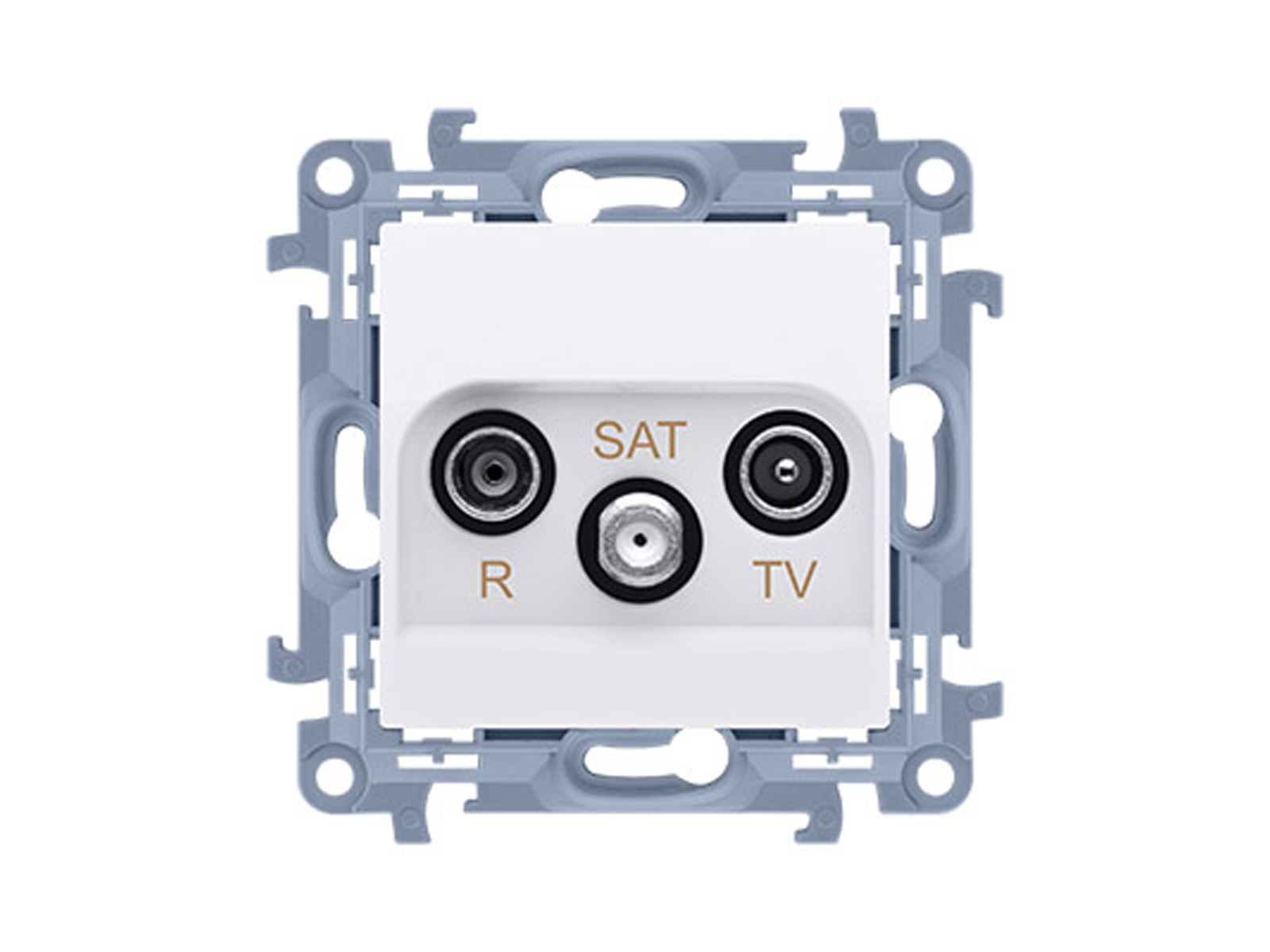 Simon 10 GNIAZDO ANTENOWE RTV-SAT białe Kontakt