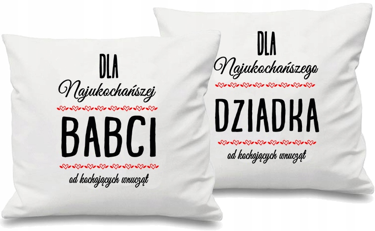 

Poduszki Z Nadrukiem Na Dzień Babci I Dziadka 2SZT