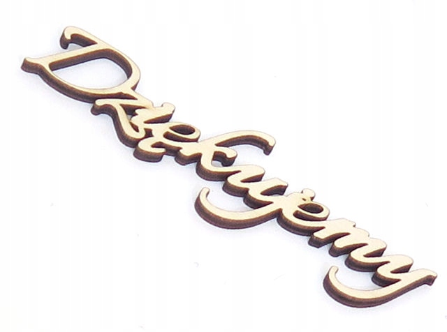 

Drewniany Napis Ozdoba Dziękujemy 105x33mm EV65