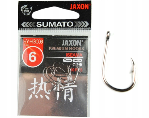 10szt HACZYKI JAXON SUMATO ISEAMA CZARNE oczko 6