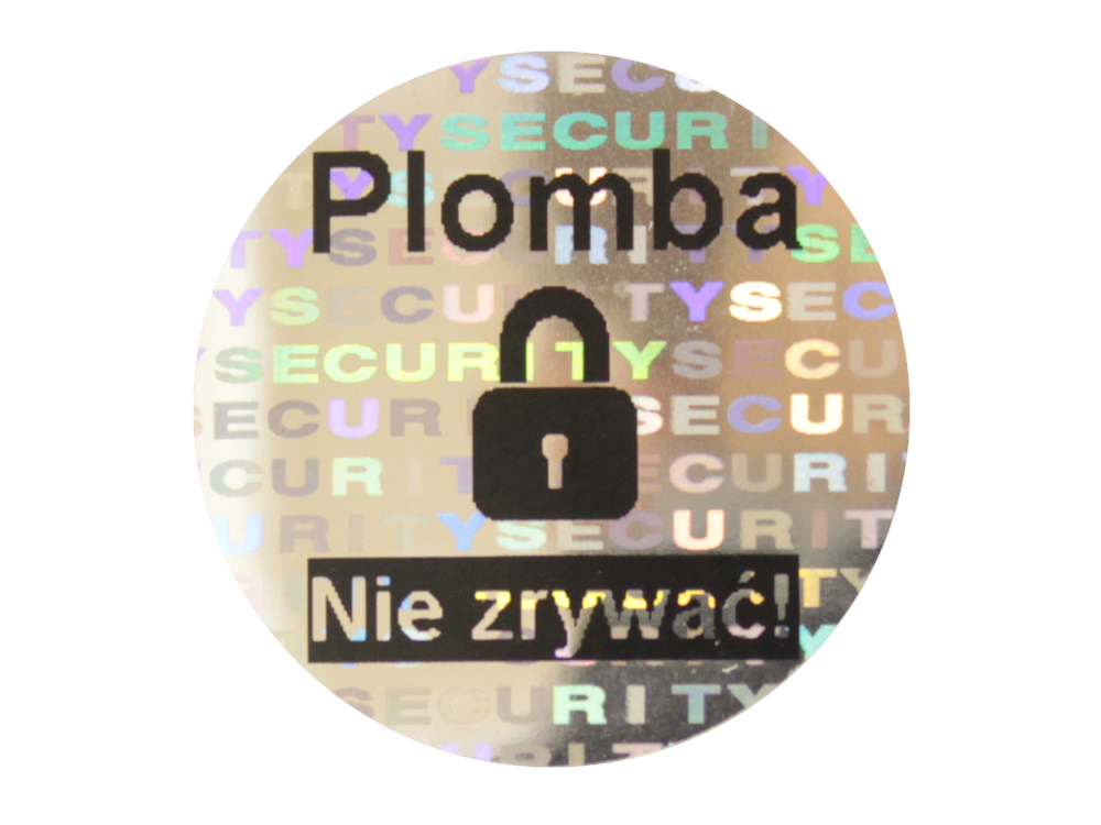 

Plomby Gwarancyjne Stickery FI20mm Hologram 250szt