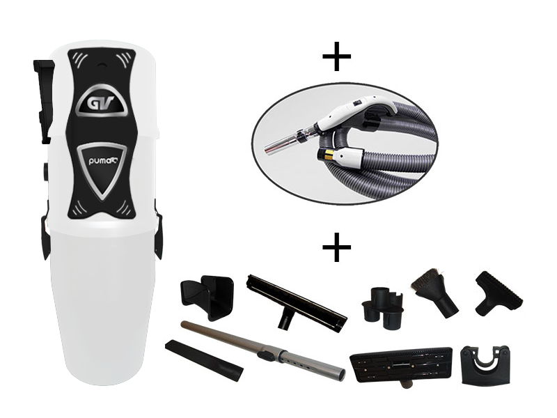 Centrálny Vysávač Gv Puma Master 1.9 sada na upratovanie Lux 9 m