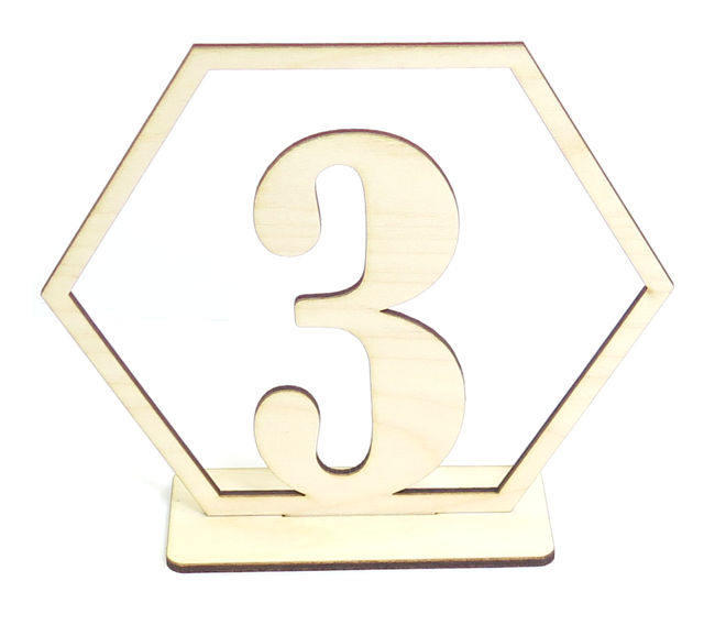 

Numery Cyfry Na Stół Ślub Cyfra 3 + Podstawka OZ50
